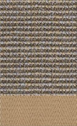 Sisal Salvador kies 043 tæppe med kantbånd i beige 002